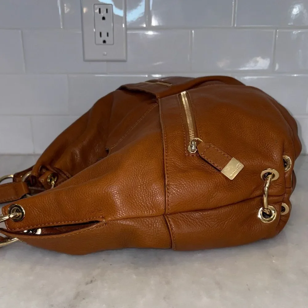 Michael Kors Bag Purse Handbag Leather Layton Pebbled Hobo Shoulder Pocketbook
